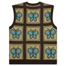 Awake Butterfly Sweater Vest - Brown/Yellow