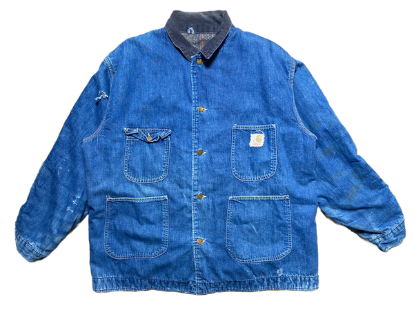 VINTAGE CARHARTT BLANKET LINED JEAN JACKET